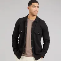 Threadbare Herren Relay Langarm Shacket Schwarz