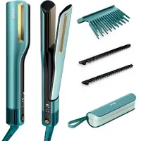 Shark SilkiPro Straight Glätteisen und Haartrockner - Blau in Blau | HT401EUBL | von SharkNinja