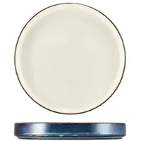 Genware Präsentationsteller Terra Aqua Blue innen weiß – 21 cm (6 Stk.)"