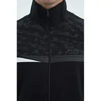 Tommy Life Bedrucktes Sweatshirt mit Reißverschlusskragen und Hose Set