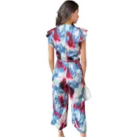 Ax Paris - Jumpsuit für Damen, Wickel, Polyester (Bunt bedruckt)