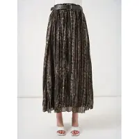 Bigdart Hochtaillierter Paisley-Midi-A-Linien-Rock