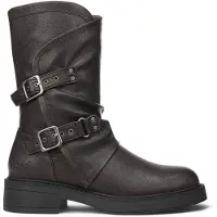 Blowfish Damen halbhohe Bikerstiefel aus weinrotem Kunstleder - Venice-2