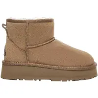 EVER AU - "Mini Classic" Stiefel für Damen, Kuh Wildleder (Kastanie)