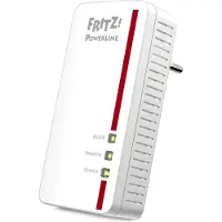 AVM FRITZ!Powerline 1260 Single-Adapter (1.200 MBit/s, WLAN-Access Point), Farbe:Weiß