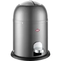 Wesco MINI MASTER Mülleimer GRAPHIT MATT mit 6 Liter Abfallvolumen und Fußtritt / Badeimer / Standabfallbehälter