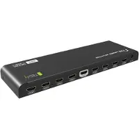 Techly IDATA HDMI2-4K8HDR, HDMI, 8x HDMI, 1 x HDMI, 3840 x 2160 Pixel, Schwarz, 5 m