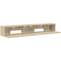 vidaXL Studiotisch Sonoma-Eiche 130 x 36 x 19,5 cm Holzwerkstoff