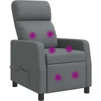 vidaXL Massage Relaxsessel Grau Kunstleder