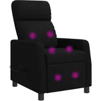 vidaXL Massage Relaxsessel Schwarz Stoff