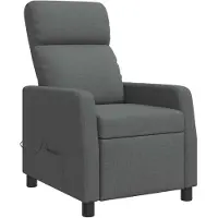 vidaXL Massage Relaxsessel Dunkelgrau Stoff