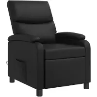 vidaXL Massage Relaxsessel Schwarz Kunstleder