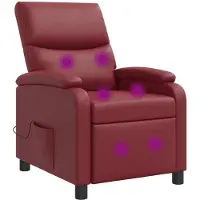 vidaXL Massage Relaxsessel Weinrot Kunstleder