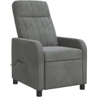 vidaXL Massage Relaxsessel Dunkelgrau Samt (V)