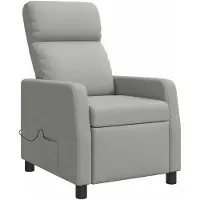 vidaXL Massage Relaxsessel Wolkengrau Stoff