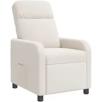 vidaXL Liegesessel Creme Bouclé