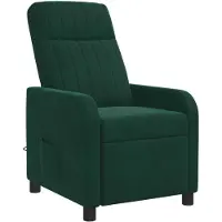 vidaXL Massage Relaxsessel Dunkelgrün Samt (V)