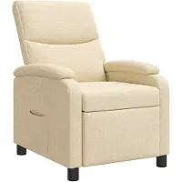 vidaXL Liegesessel Creme Stoff