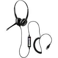 Geemarc Telecom CLA3 A-USB, Kabelgebunden, Kopfhörer, Schwarz