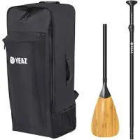 Yeaz SUP-Paddel "Trolley-Rucksack und Carbon/Bambus-Paddel KIT PLUS"