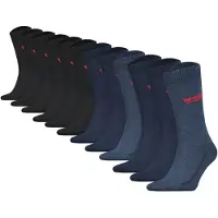 Levi's Kurzsocken "Socken 12er Pack", Herren, Gr. 43-46, bunt (blau, schwarz), Obermaterial: 74% Baumwolle CO. 21% Polyester PES. 3% Elasthan EL. 2% Polyamid PA., Socken Kurzsocken