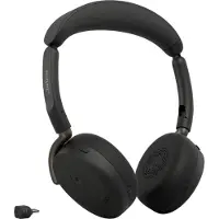 Jabra Evolve3 65 Flex MS Schwarz Kabelloses Bluetooth-Headset, USB-C Dongle, ANC, faltbar, Microsoft Teams zertifiziert 36699-999-899