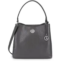 L.credi Schultertasche Umhängetasche Sarine Hobo Iron dunkelgrau
