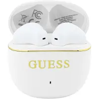 GUESS TWS-Kopfhörer, Glossy Gold Line Classic, weiß