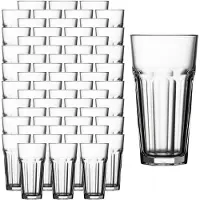 Pasabahce Longdrinkglas "Longdrinkgläser Casablanca 475 ml 60er Set transparent", bunt (transparent), B:8,6cm H:16,2cm Ø:8,6cm, Glas, Trinkgefäße, Longdrinkglas, Spülmaschinengeeignet, Stapelbar