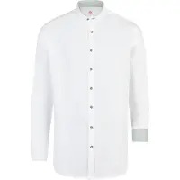 Spieth & Wensky Trachtenhemd "Konzell", Herren, Gr. 39/40, N-Gr, weiß (weiß, grün), Obermaterial: 100% Baumwolle CO., uni, regular fit, Hemden Trachtenhemd, mit Slim-Fit Passform