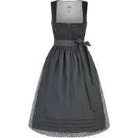Spieth & Wensky Dirndl "Dirnd Katta", Damen, Gr. 36, N-Gr, schwarz, Obermaterial: 100% Polyester PES., uni, regular fit, Kleider Dirndl, mit dekorativer Schürze