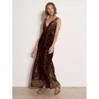 Apricot Maxikleid "Paisley-Maxikleid" mit Taillenband