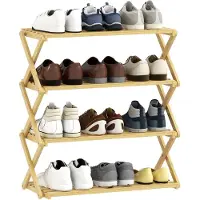 HOMCOM Schuhregal in Naturholz 60L x 29B x 67H cm | Gr.: onesize