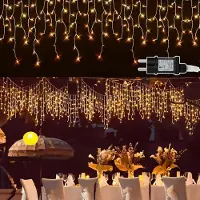 Peviasot LED Eisregen Lichterkette 200 LEDs 5m Warmweiß, 8 Modi, Memory-Funktion, 31V Lichtervorhang für Fenster, Party und Wohnzimmer