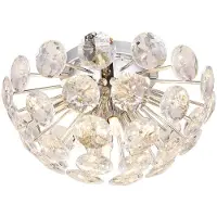 Globo Lighting Deckenleuchte, VIRINA, Metall, Klar, G9, 10-flammig, Kristall, H 22 cm