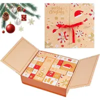 Sonstiges Adventskalender zum Befüllen 2025, 24 leere kleine Kisten, Buchform, Gelb