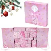 Sonstiges Adventskalender zum Befüllen 2025 Rosa 24 Leere Kleine Kisten Weihnachtskalender DIY Geschenkidee