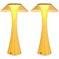 Globo 2x Tischleuchte Tischlampe Wohnzimmerlampe Touchdimmer Gold Acryl D 15,1 cm