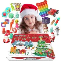 OEM Adventskalender für Kinder: 24 Überraschungsgeschenke, inklusive Fidget Spielzeug, Weihnachtsmann und Rentier - Das perfekte Weihnachtsgeschenk für Mädchen und Jungen, ab 3 Jahren