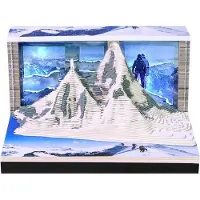 OEM Kalender 2026 - Mini-Tischkalender mit Lichtern - 3D Kunstkalender - Notizen für Thanksgiving - 8,8*8,8*4,8cm