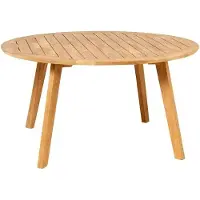 Natur24 Diana Mosaic Tisch Rund Durchmesser 145 cm aus Teakholz Natur