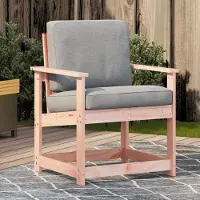 Markenlos Gartenstuhl aus massivem Douglasienholz, 62x55x77 cm, Gartensessel, Campingstuhl, Terrassenstuhl, Gartenmöbel und Balkonstuhl