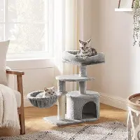 Famanu Katzenbaum Klettern, Krallenpflege, Entspannen - 48 x 32 x 68 cm