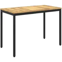 vidaXL Gartentisch Weiß und Schwarz 108,5 x 55 x 75 cm