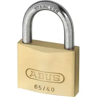 ABUS - 65IB/40 40mm Messing Vorhängeschloss Edelstahl Schäkel Carded - ABU65I...