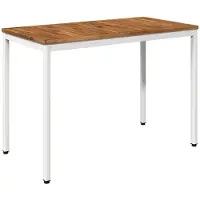 Syfax Gartentisch Natürlich und Weiß 108,5 x 55 x 75 cm