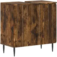 vidaXL Waschbeckenschrank ZWOLLE Raucheiche 59,5 x 31,5 x 59 cm