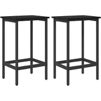 vidaXL Barhocker 2 stk. Schwarz Eichen-Optik 40 x 32 x 64 cm