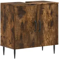 vidaXL Waschbeckenschrank HAARLEM Raucheiche 59,5 x 31,5 x 59 cm