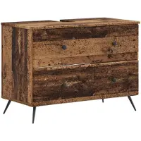 vidaXL Waschbeckenschrank BREDA Altholz 82 x 41 x 59 cm Holzwerkstoff